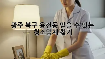 광주 북구 용전동 믿을 수 있는 청소업체 찾기